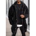 MEN'S Loose and Simple Solid Color Warm Long Jacket